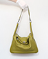 Lindy 34CM Clemence Leather in Chartreuse, front view